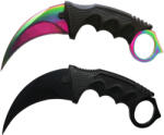 Depox Set Cutit Briceag Karambit CS: GO, Black, negru, plus teaca si snur + Cutit Briceag Karambit CS: GO, multicolor, fade, plus teaca si snur (1682)