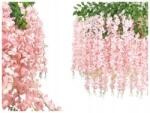 Griny Mesterséges Wisteria Glicin Dekoráció Virágok Esküvő Keresztelő 110 cm világos rózsaszín (Griny)
