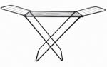 AdTrend Uscator rufe fier negru 180 x 55 x 102 cm (119024B)