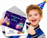 Paw Meghívó Szülinapi Monster Partyra Szörnyeteges Meghívók Boríték