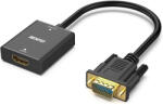 BENFEI egirányú HDMI-VGA átalakító 3, 5 mm-es audió csatlakozóval fekete (161096)