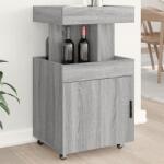 vidaXL Carucior de bar, gri sonoma, 50x41x89 cm, lemn prelucrat GartenMobel Dekor (848267) Comoda