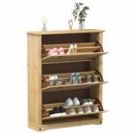 vidaXL Dulap pantofi "Corona", 99x32x124, 5 cm, lemn masiv de pin GartenMobel Dekor (4002786) Pantofar
