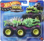 Mattel Mașinuță metalică Hot Wheels Monster Truck Big Rigs Skelesaurus, scară 1: 64 (6427037064067)