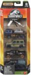 Mattel Set de 5 mașinuțe metalice Matchbox Jurassic World, scară 1: 64 (6427037063893)