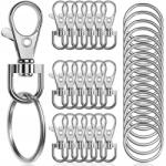 DKM Kulcstartó Alap Rögzítő Karabiner Forgatható Kerék Diy 20 db-os szett (BRZASR)