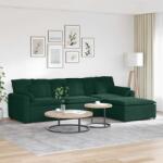 vidaXL Canapea modulara cu taburet si perne, verde închis GartenMobel Dekor (3321071) Canapea