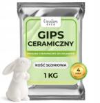 Creative Deco Gipsz kerámia por kézműves öntvények készítéséhez 1kg fehér ivory (X002HS8T0T)