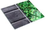 tulup Edzett üveg vágódeszka, Tulup, Menta, Fekete, 2x30x52 cm, 010010520010000050463 (010010520010000050463)