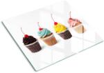 tulup Edzett üveg vágódeszka, Tulup, Muffin, Többszínű, 60x52 cm, 010010520040000007000 (010010520040000007000)