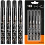Neo TOOLS markerek, 4 darabos készlet, fekete, 4, 4 mm (13-850)