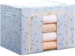 Flippy Összecsukható tárolódoboz, Flippy, Cipzárral, 100 L, Textil, Ablakkal, Cseresznyenyomat, Kék (125647)