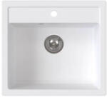 FERRO Stampo gránit mosogató 56x51 cm fehér DRGS1/51/56WH (DRGS15156WH)