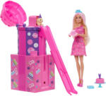 Mattel Barbie Rise & Surprise születésnapi babakészlet kiskutyával és csúszdával (JKF66) - jatekbirodalom