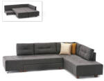 TopMebel Тапициран десен ъглов диван Manama TopMebel в антрацит цвят 280x206x85cm