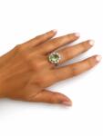 ElectraStore Inel Stralucitor Cu Piatra Verde Deschis Princess (2C5041)