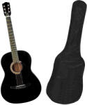 DEPOX Chitara clasica din lemn 95 cm, clasic black, husa nylon cadou (1760)