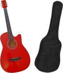 DEPOX Chitara clasica din lemn DEPOX®, Red Raven, 95 cm, model Cutaway, rosie, husa inclusa (1770)