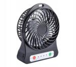 BLOW 44-501# Hordozható/asztali ventilátor 10cm usb+akkumulátor fekete (44-501#)