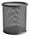 Official Írószertartó, OFFICIAL, fémhálós, kerek, fekete (ISZTOFHKF)