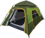 Salty Tribe Seminole 4 Cort De Camping Igloo Automat Verde Cu Dublu Material 4 Anotimpuri Pentru 4 Persoane 240x210x175cm TRI-058 (TRI-058) Cort