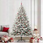 vidaXL Brad de Craciun artificial pre-iluminat cu set de bile Verde GartenMobel Dekor (3395415)