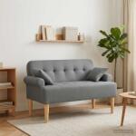 vidaXL Canapea cu capitonaj butonat Gri închis 120 x 65 x 79 cm GartenMobel Dekor (42041810)