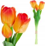 Martom CV17690-4 Gumírozott szilikon tulipán csokor 3 db Lux narancssárga Tulipán (CV17690-4)