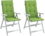 vidaXL Perne scaun spatar înalt 2 buc. melanj verde 120x50x4 cm textil GartenMobel Dekor (4002427)