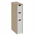 5five Simply Smart Keskeny Mdf Moduláris Szekrény 3 Fiókkal 40 X 18 X 80 CM Bézs (212814-JJA)