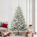 vidaXL Brad de Craciun artificial pre-iluminat cu set de bile Verde GartenMobel Dekor (3395417)