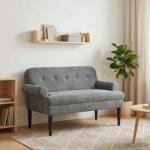 vidaXL Canapea cu capitonaj butonat Gri închis 120 x 66 x 78 cm GartenMobel Dekor (42041829)