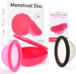 Linovit Set 2 Discuri Menstruale Reutilizabile + Cutie de Depozitare, Linovit®, Silicon de Uz Medical, Marime S, Roz/Negru - S (CM7S)