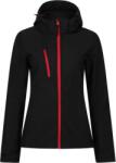 Regatta VENTURER TRA 702 / Női 3 rétegű softshell dzseki kapucnival - fekete/klasszikus piros M (36A702y282d)
