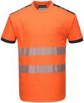 Portwest hi-vis pw3 t181 / Функционална светлоотразителна тениска - hv оранжево/тъмносиньо 5xl (t181onr5xl)