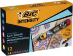BIC Dekormarker készlet, 1, 5 - 2, 3 mm, BIC "Paint marker", 12 különböző élénk szín (BC527426) - fapadospatron