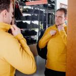 BENNON СУИТШЪРТ bennon polaros ocher / Поларено суитшърт с яка - жълт s (0962170080-s 44-46)