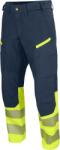 ProJob HI-VIS 6528 WAISTPANT STRETCH / Férfi rugalmas, fényvisszaverő nadrág, hosszabbított - sötétkék/HV sárga 54 (64528L795p9)