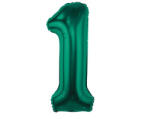  Zöld B&C Bottle Green 1-es szám fólia lufi 85 cm (MLG190151) - eking