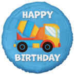  Betonkeverő Happy Birthday Concrete Mixer fólia lufi 36 cm (MLG149333) - eking
