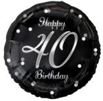  Happy Birthday 40 B&C Silver fólia lufi 36 cm (MLG147957) - eking