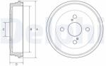 DELPHI Tambur frana DELPHI BF605 (BF605) - fixbox