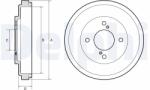 DELPHI Tambur frana DELPHI BF673 (BF673) - fixbox