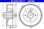 ATE Tambur frana ATE 24.0220-3037.1 (24.0220-3037.1) - fixbox