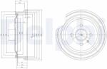DELPHI Tambur frana DELPHI BF367 (BF367) - fixbox