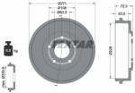 TEXTAR Tambur frana TEXTAR 94049900 (94049900) - fixbox