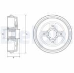 DELPHI Tambur frana DELPHI BFR626 (BFR626) - fixbox