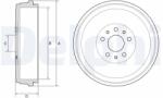 DELPHI Tambur frana DELPHI BF629 (BF629) - fixbox