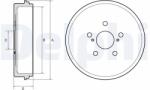 DELPHI Tambur frana DELPHI BF654 (BF654) - fixbox