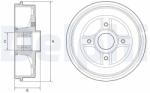DELPHI Tambur frana DELPHI BFR595 (BFR595) - fixbox